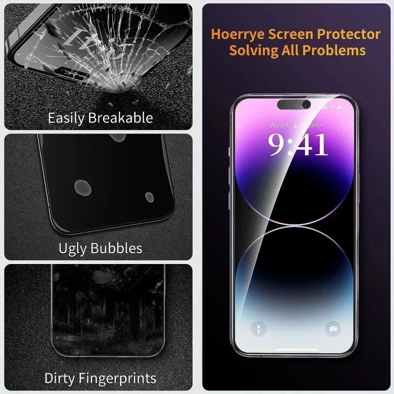 5Pcs Privacy Screen Protector for Iphone 14 11 12 13 15 Pro Max Mini plus Anti-Spy Tempered Glass for Iphone 15
