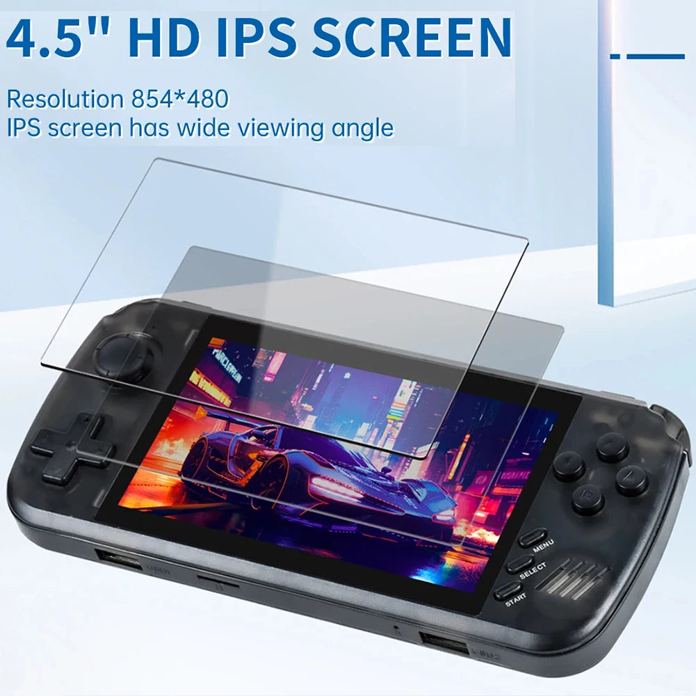 POWKIDDY X39 Pro Handheld Game Console with 4000+ Games 4.5-Inch Screen Portable Rechargeable Handheld Game Machine