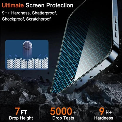 5Pcs Privacy Screen Protector for Iphone 14 11 12 13 15 Pro Max Mini plus Anti-Spy Tempered Glass for Iphone 15